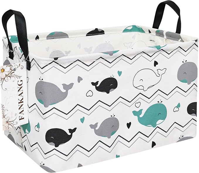 FANKANG Storage Bins, Nursery Hamper Canvas Laundry Basket Foldable by FANKANGStorageBasket