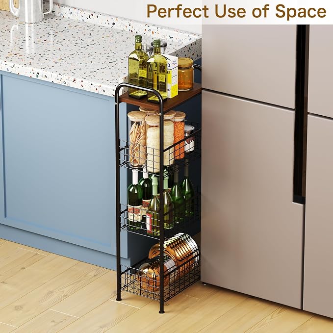 wonline 4 Tier Slim Metal Storage Cart - Image 4