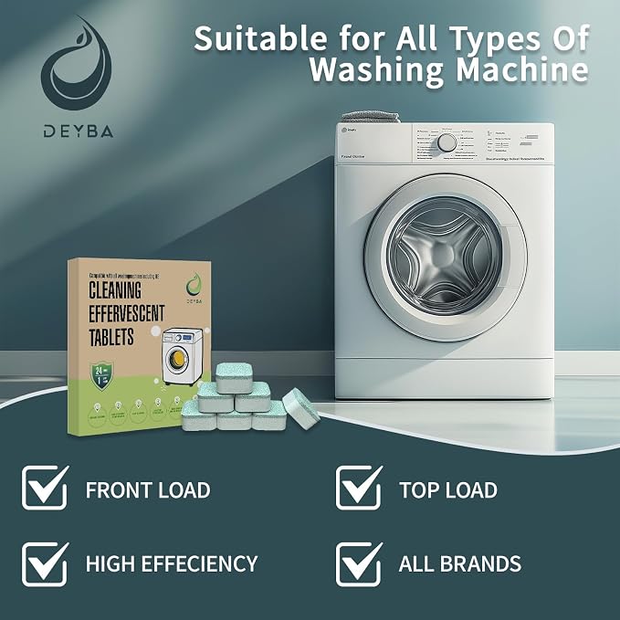 DEYBA Washing Machine Cleaner Tablets – Instant Foaming, Fast Dissolve - Image 6