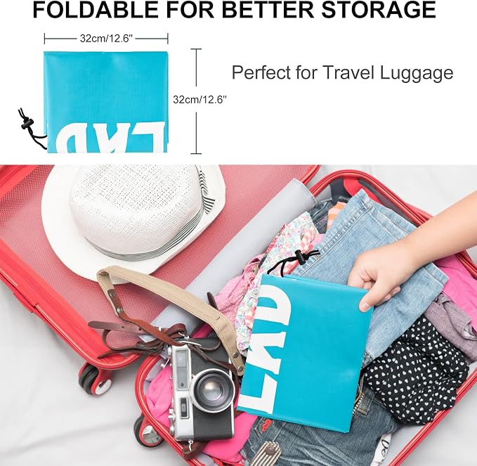 2 Pack XL Travel Laundry Bag, Machine Washable Dirty Clothes Organizer - Image 4
