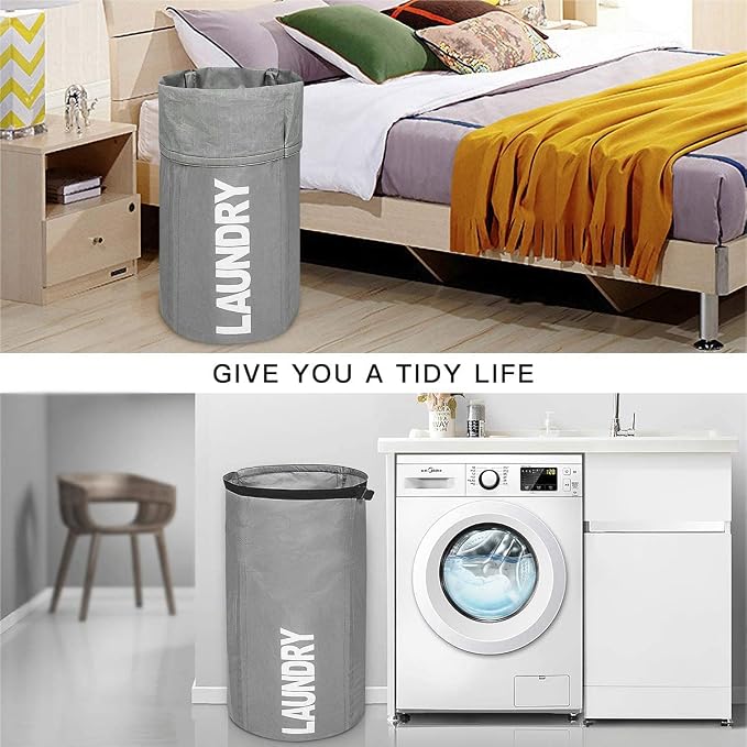WOWLIVE Extra Large Foldable Laundry Bag Laundry Basket Collapsible Laundry - Image 3