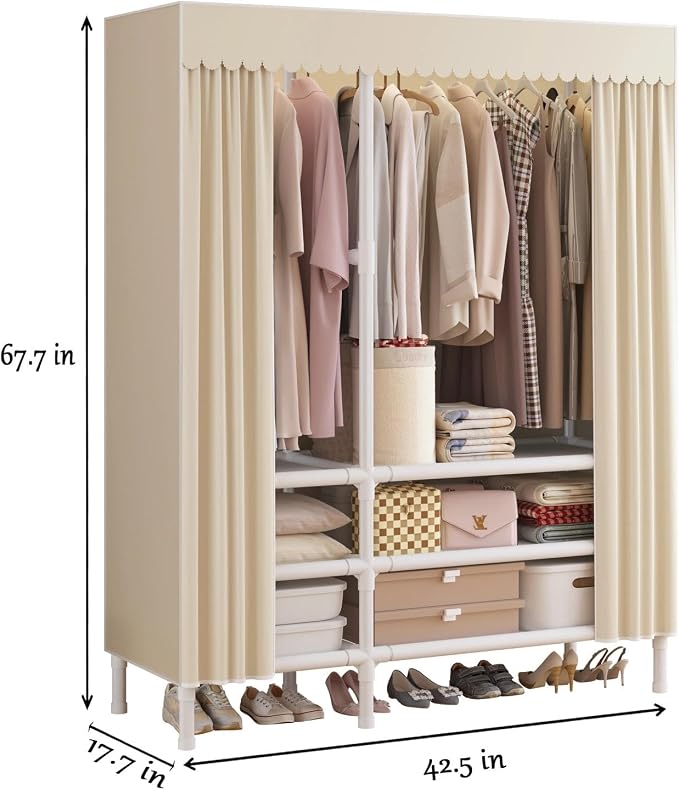 Portable Closet, Garment Rack, Heavy Duty Clothes Rack - Image 3