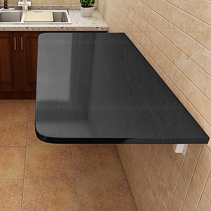 Wall Mounted Folding Table for Kitchen, Wood Wall Mounted Table, Bracket Heavy by MMLeYN