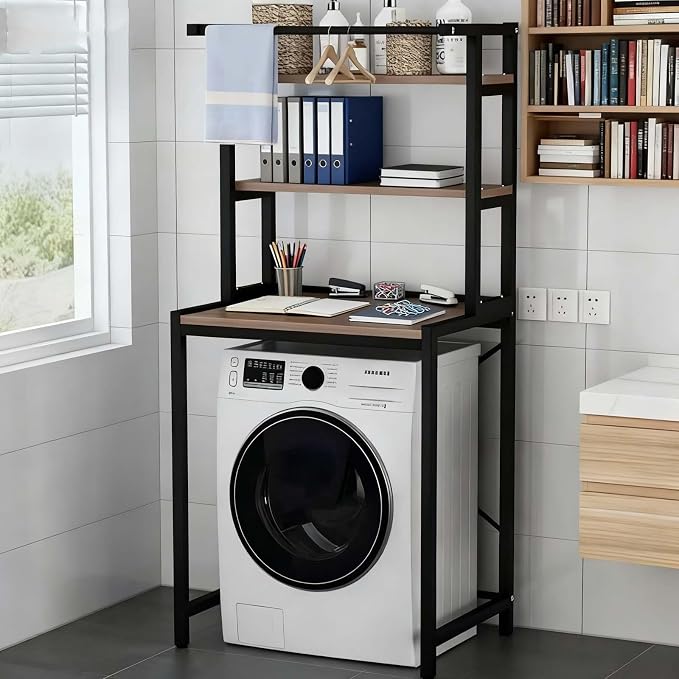 Space-Saving 3-Tier Over Washer and Dryer Storage Shelf, Heavy-Duty Over - Image 4