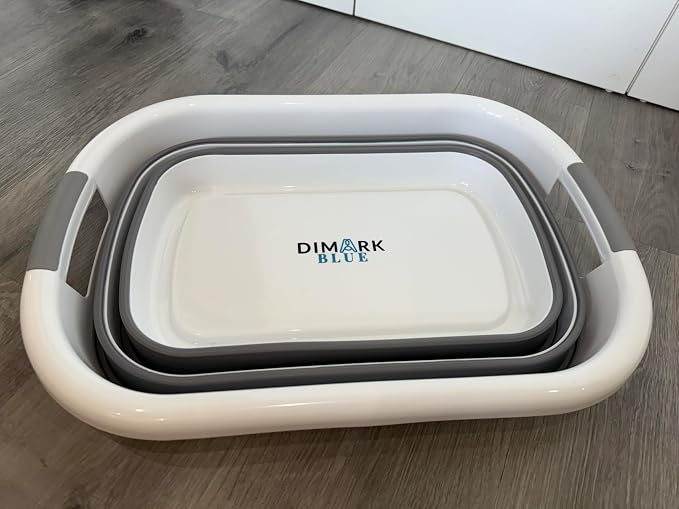 Small Collapsible Laundry Basket, Foldable Plastic Clothes Hamper - Image 3