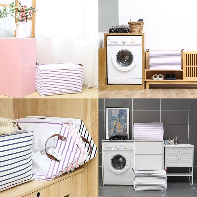 Hinwo 70L Extra Large Storage Bins, Closet Organizers and Storage, Foldable - Image 3