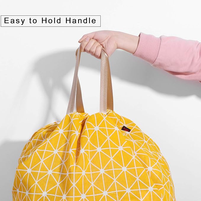 Extra Large Laundry Bag with Drawstring and Handle, Heavy Duty Travel Dirty - Image 3