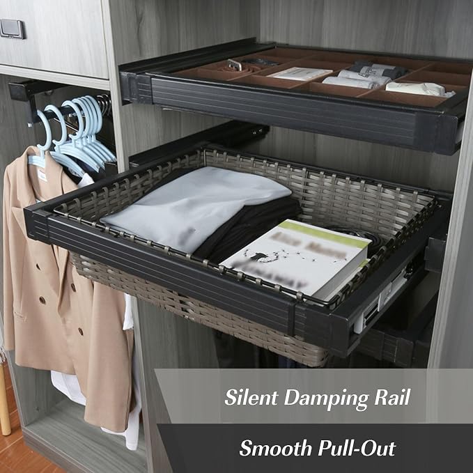 Pull Out Drawer Organizer Containers, Basket Storage Rack - Image 7