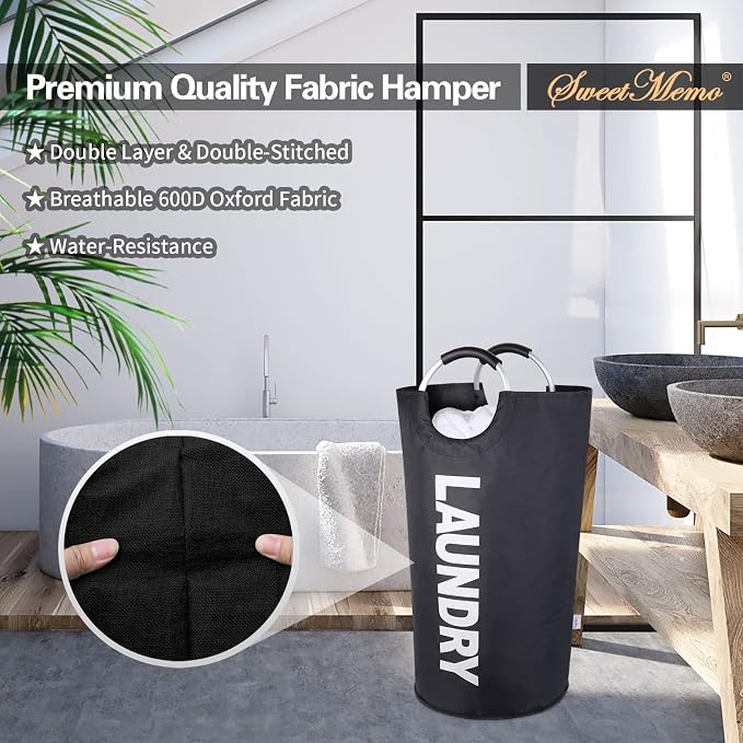 Extra Laundry Basket Large Collapsible Clothes Hamper Bag - Image 2