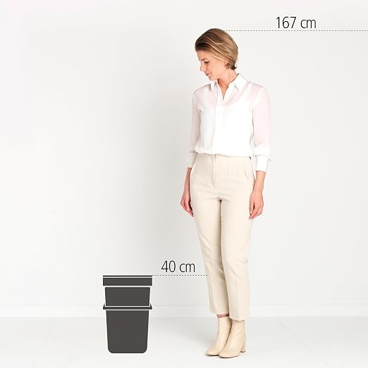 Brabantia Sort & Go Kitchen Recycling Bin | M / 6.6 Gal / 25L | Dark Gray | - Image 3