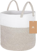 ShellKingdom Laundry Basket, Large Natural Rope Woven Storage Basket by ShellKingdom
