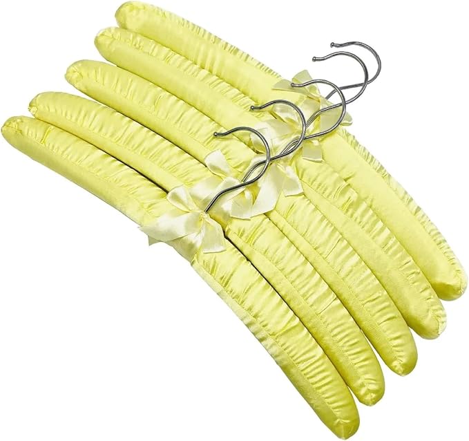 Hanger 5PCS Coat Satin Padded Clothes Silk Wrapped Display Sponge Hangers by Unknown