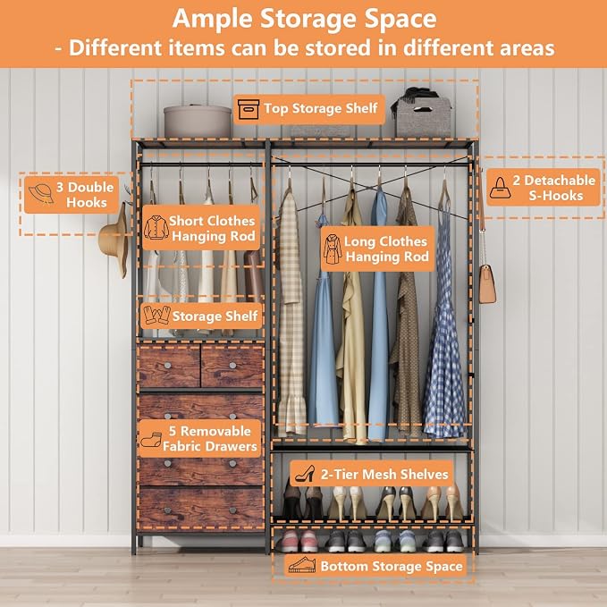 Auromie Heavy Duty Clothes Rack - Image 2