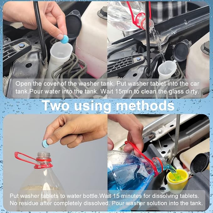 200 Pcs Windshield Washer Fluid Tablets, Wiper Fluid Concentrate, 1 Pack Makes - Image 3