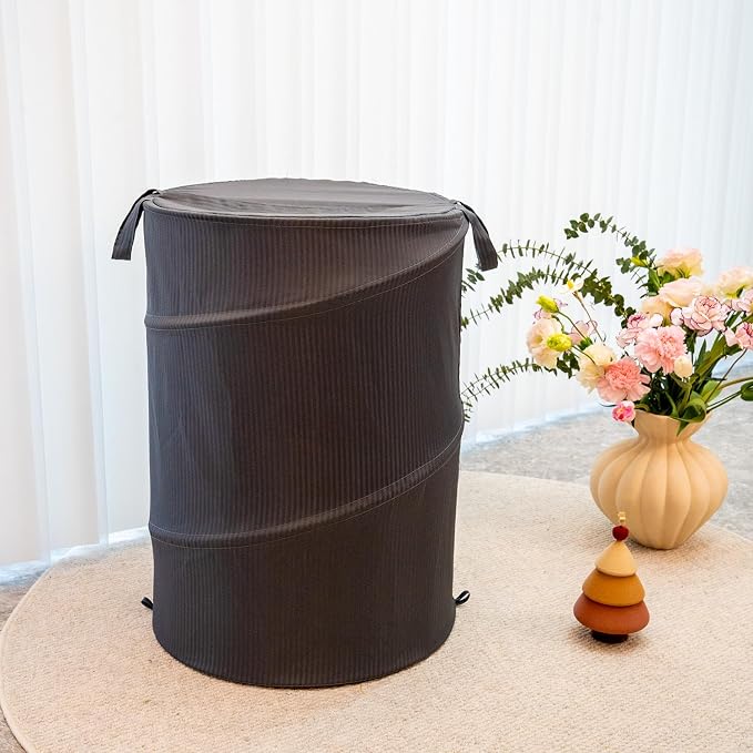Foldable Laundry Basket with Lid – Portable Collapsible Hamper - Image 4