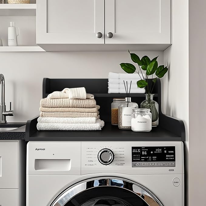 Kaboon Washer Dryer Countertop 2 Tier 28 inches Wide, Laundry Shelf Topper - Image 5