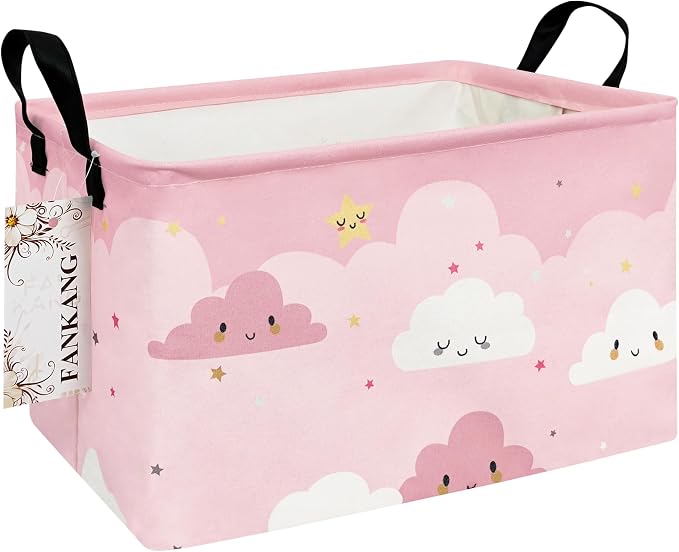 FANKANG Storage Bins, Nursery Hamper Canvas Laundry Basket Foldable by FANKANGStorageBasket