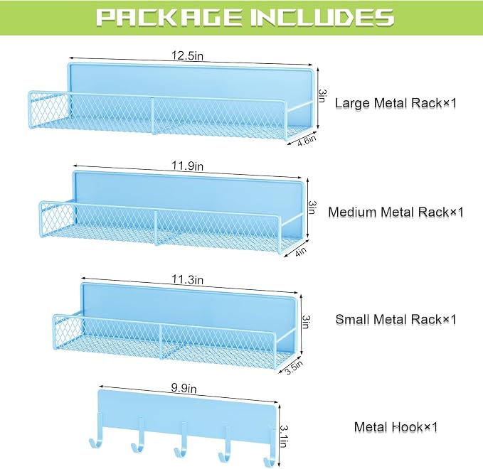 4 Pack Magnetic Shelves for Washing Machine, Heavy-Duty Magnetic Laundry - Image 2
