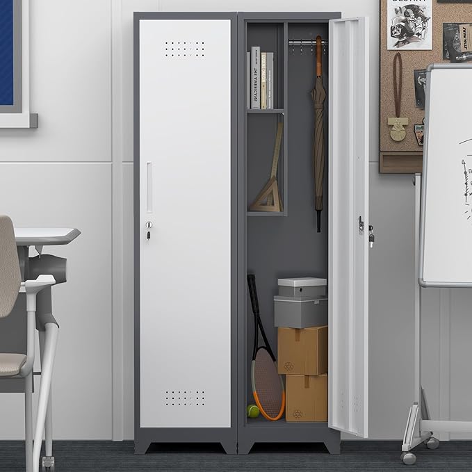 GREATMEET Slim Metal Utility Cleaning Storage Cabinet by GREATMEET