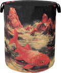 Japanese Style Red Fish Laundry Basket by Gearsly