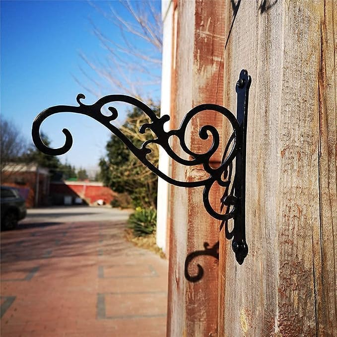 N+A Sunshine Iron Metal Hanging Planter Bracket, 2 Pack Wall Hooks - Image 5