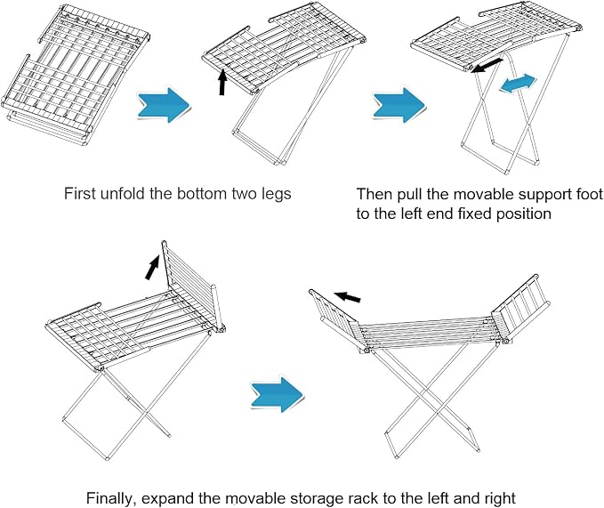 Heated Clothes Drying Rack, Folding Electric Clothes Rack, Collapsible Laundry - Image 8
