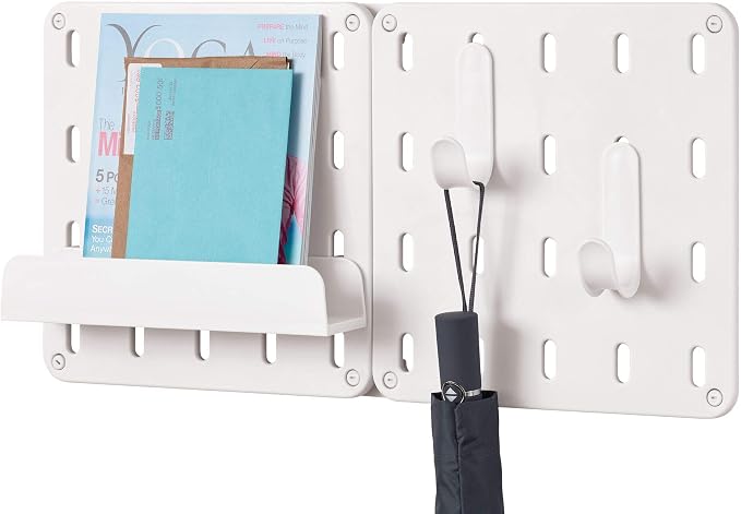iDesign Cade BPA-Free Plastic Modular Hanging Pegboard Organizer Single Storage - Image 5