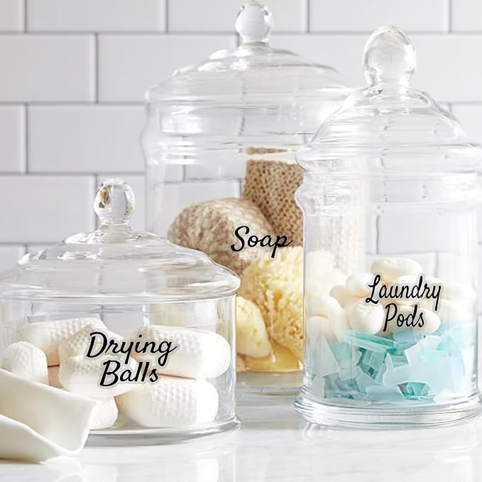 Laundry Room Organizing Labels for Glass Jars, Waterproof Home Storage - Image 5
