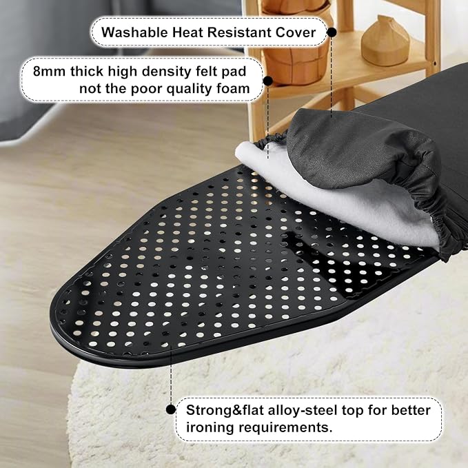 Duwee 12"×36" Wall Mounted Ironing Board, Folding Door Moutnted Ironing Board - Image 4