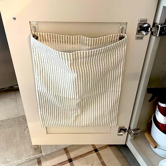 Cabinet Door Organizer Bag for Reusable ClothsDish Towel Holder for Under by NATUHODE