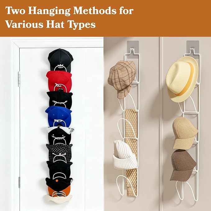 10 Pack Over The Door Hat Organizer - Image 9