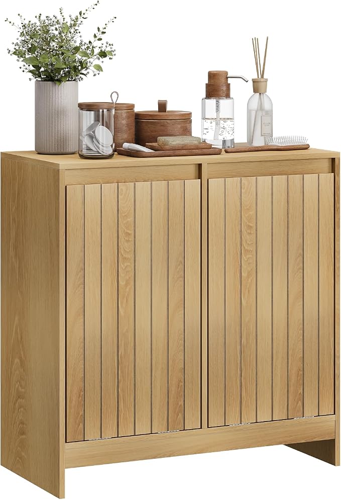 Smuxee Double Tilt Out Laundry Hamper Cabinet, Hidden Laundry Cabinet - Image 9