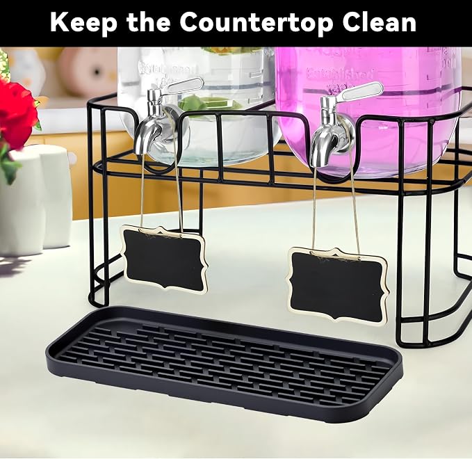Drip Pan Compatible with Drink Dispenser, 1 Pack Silicone Tray Mat - Image 7