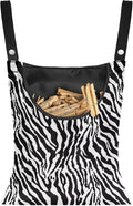 Zebra Skin Clothespin Bag with Large Opening, Laundry Clothes Pin Holder with by Psesaysky