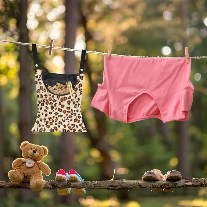 Leopard Print Clothespin Bag - Image 4