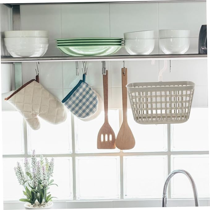 LIFKOME Rotatable Hook Storage Hanging Basket Plastic Kitchen Bathroom - Image 5