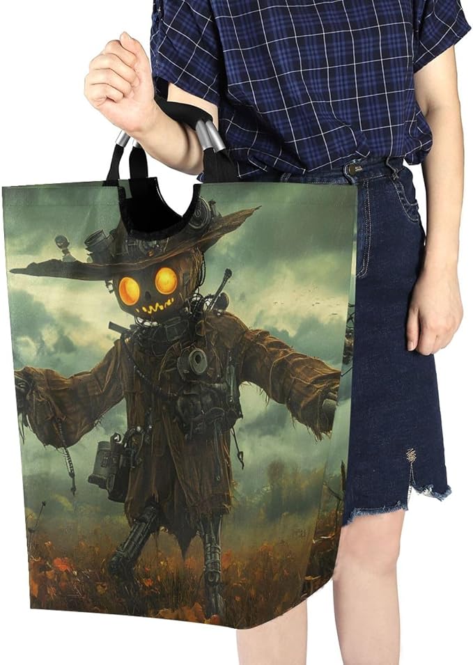 AIXIWAWA Steampunk Scarecrow Laundry Basket Hamper 1 Pack, Collapsible Clothes - Image 7