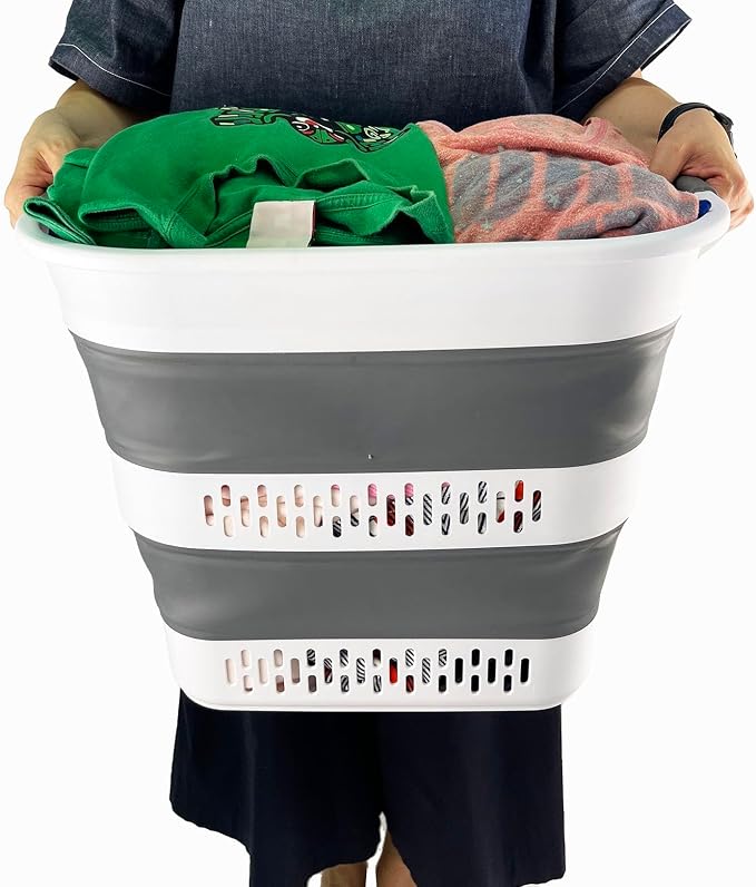 SAMMART 40L Collapsible Plastic Laundry Basket - Image 5