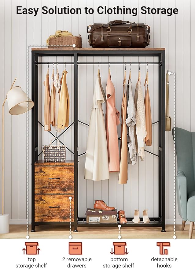 Lulive Clothes Rack, Heavy Duty Garment Rack - Image 6