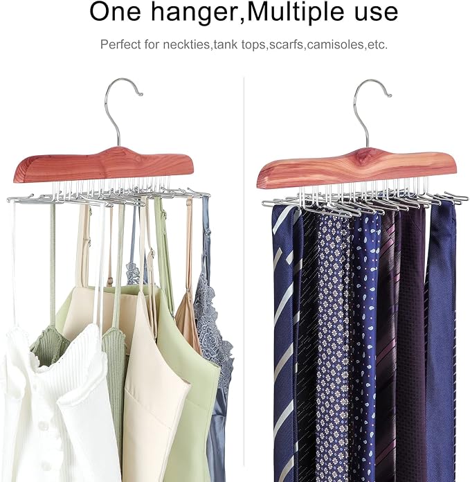 TOPIA HANGER American Red Cedar Wooden Tie Racks - Image 6