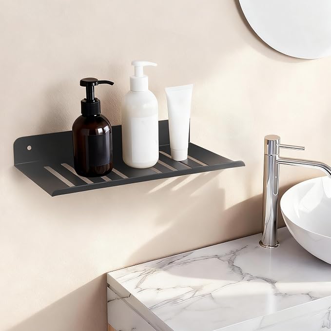 Over The Sink Shelf – Bathroom Sink Shelf Over Faucet, Wall Mounted Floating by IURRDOP