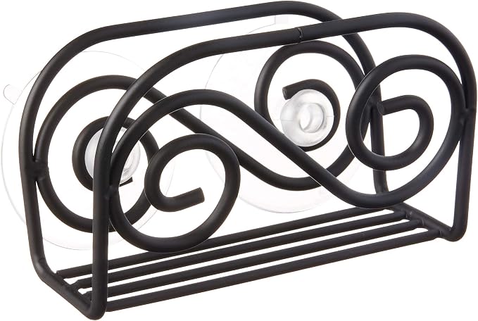 Spectrum Diversified Scroll Suction Sink Sponge Holder, Soap & Sponge Holder by Spectrum