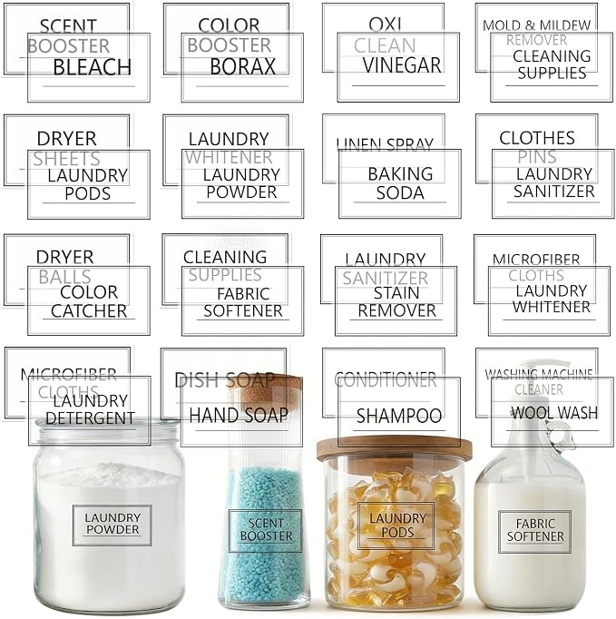 Minimalist Laundry Room Labels by TESWEY