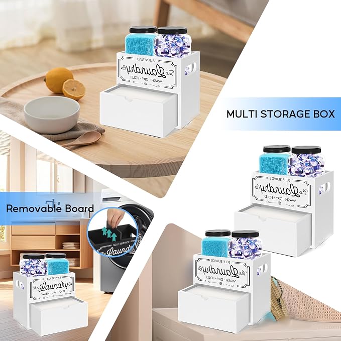 3 Pack Laundry Room Organization Storage Drawers - Image 5