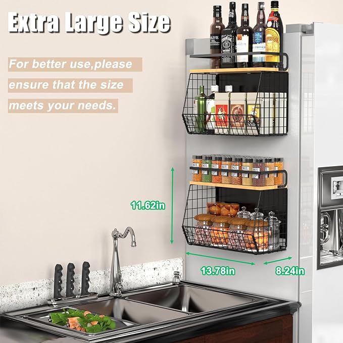 2 Pack Magnetic Spice Storage Rack Organizer - Image 5
