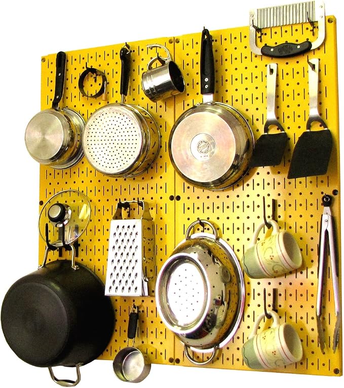 Wall Control Kitchen Pegboard Organizer Pots and Pans Storage Rack Organization by Wall+Control