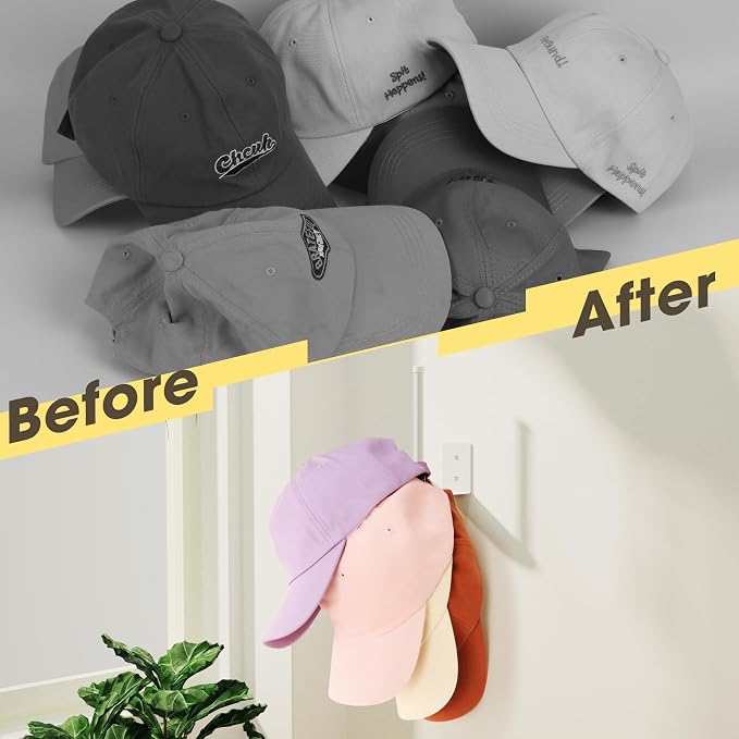 2 Pack Hat Racks for Baseball Caps, Stainless Steel Hat Organizer for Baseball - Image 7