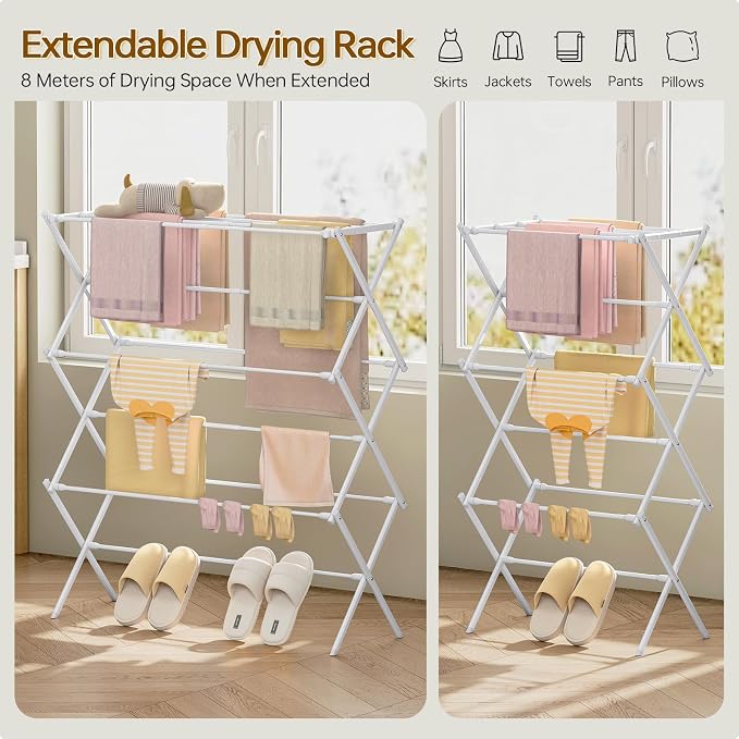 KINGBOARD Clothes Drying Rack, Collapsible Drying Rack Clothing - Image 6