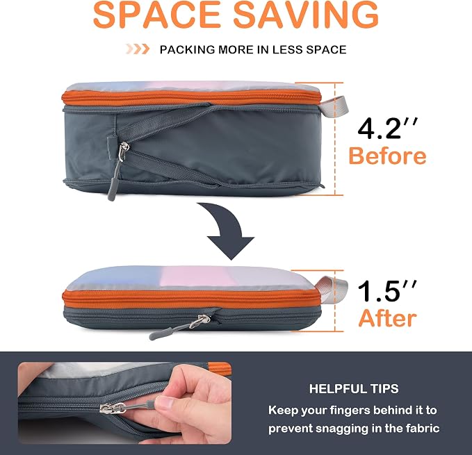 Cipway Compression Packing Cubes, See Through Mesh Luggage Organizer Bags - Image 4