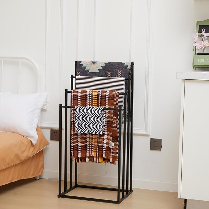 Suzile 4 Tier H Freestanding Towel Rack - Image 5